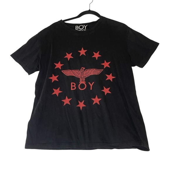 Black and Red Short Sleeve Tee‎ with Bold Graphic *Q0287 - Picture 1 of 6